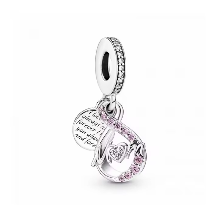 Charm Pandora Colgante Doble Mamá Infinito Pavé - 791468C01 - 1