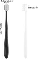 Micro-Nano Cuchillo de dientes manual with 20000 Cerdas para encías frágiles adultos y niños (Negro + Blanco) - details 0