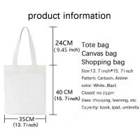 Bolso De Hombro Para Mujer Estilo Japonés Kawaii Con Gráfico De Gato Negro Bolso De Lona De Moda Con Dibujos De Gatitos Bolsa Suave De Polyester - details 0