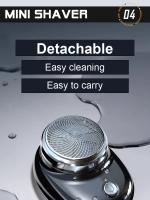Afeitadora Eléctrica Portátil Para Viajes Mini Cuchilla Inalámbrica Desmontable Afeitadora De Barba Y Cuerpo Para Hombre - details 5