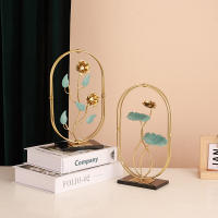 Ornamento De Hoja De Loto De Hierro Para Decoración De Escritorio Artículos De Arte Para Estudio Y Dormitorio Accesorios De Hogar - details 11