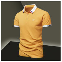 Camisa POLO Para Hombre De Verano Seda De Hielo Secado Rápido Manga Corta Color Sólido Ajuste Suelto Collar De Negocios Top Transpirable - details 22