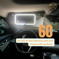 A&M MARBELLA - Espejo Coche LED Recargable con Regulación Continua de Intensidad , Espejo Portatil Con Luz . - details 2