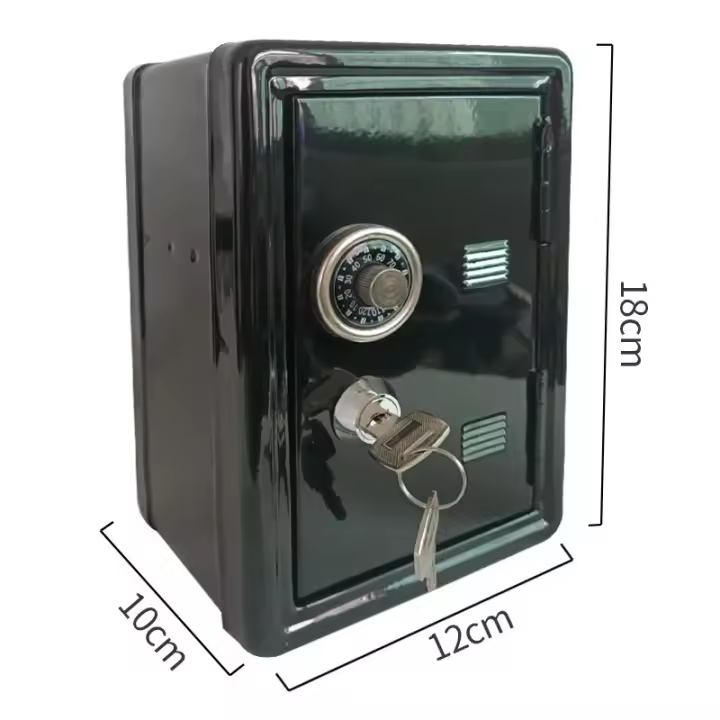 Mini cajas Fuertes de Metal para el hogar, Creative hucha, de seguridad para Llaves Caja, decoración de escritorio, almacenamiento de Llaves - 1