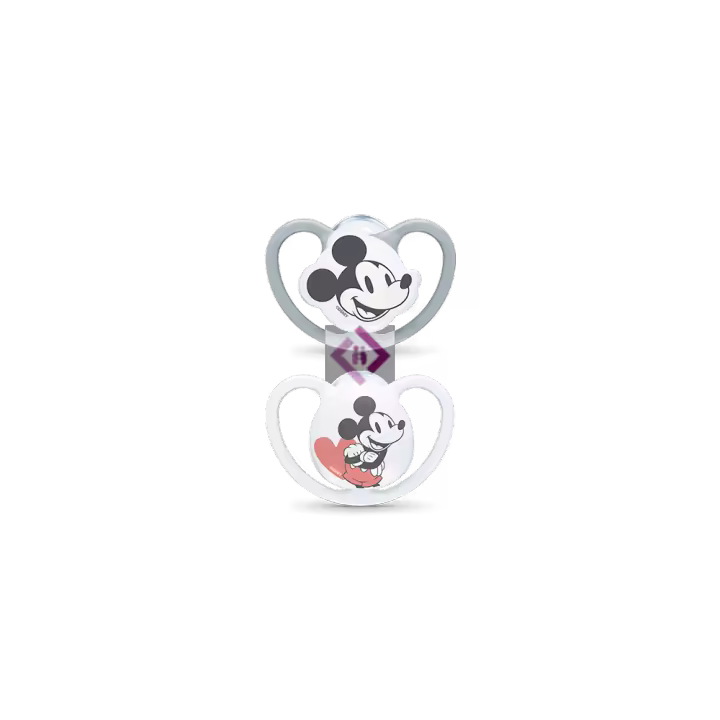 Nuk Nuk Chupete Space Mickey Niño Silicona 0-6M 2 Unidades - 1