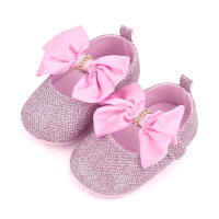 Zapatos De Niña Bebé Con Diamantes Infantil Princesa Con Lazo Flats Antideslizantes Para 1 Año Regalos Para Baño Cristianos - details 2