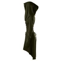 Vestido De Invierno Con Capucha Gótico Con Cinturón Y Manga Larga Vestido Bodycon Vintage Slinky Con Encaje Cuello Alto Estilo Americano Retro Para Mujer - details 2