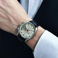 Reloj De Cuarzo Para Hombre PAGANI DESIGN PD-3306 Marca De Lujo Deportiva Militar Con Correa De Cuero Cronógrafo Resistente Al Choque Y Luz - details 6