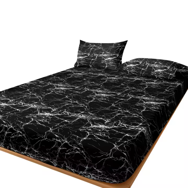 Sábana Ajustable Moderna Y Sencilla Con Impresión Mate Sin Pillowcases Incluidos Cobertura De Cama De Poliéster 100% - 1