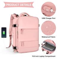 Mochila de viaje para hombres y mujeres, bolsa de viaje personal con múltiples bolsillos, mochila de mano aprobada por aerolíneas que se adapta a una computadora portátil de 16 pulgadas, mochila informal impermeable para la universidad, viajes, trabajo - details 1