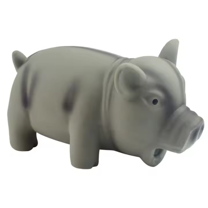 Juguetes Para Masticar De Goma Para Perros Con Sonido Y Silbido De Cerdo Juguetes De Látex Para Entrenamiento De Masticación Y Ruido Para Mascotas - 1