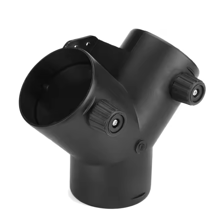 Conector de escape de calentador de estacionamiento en forma de Y de 60mm con solapa de válvula de regulación Dual para calentador de aire - 1