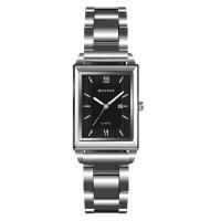 Reloj De Lujo Para Hombre De Marca Top Fashion Cuadrado Oro Plata Cuarzo Correa De Acero Inoxidable Estilo Élégante Y Casual Resistente Al Agua - details 12