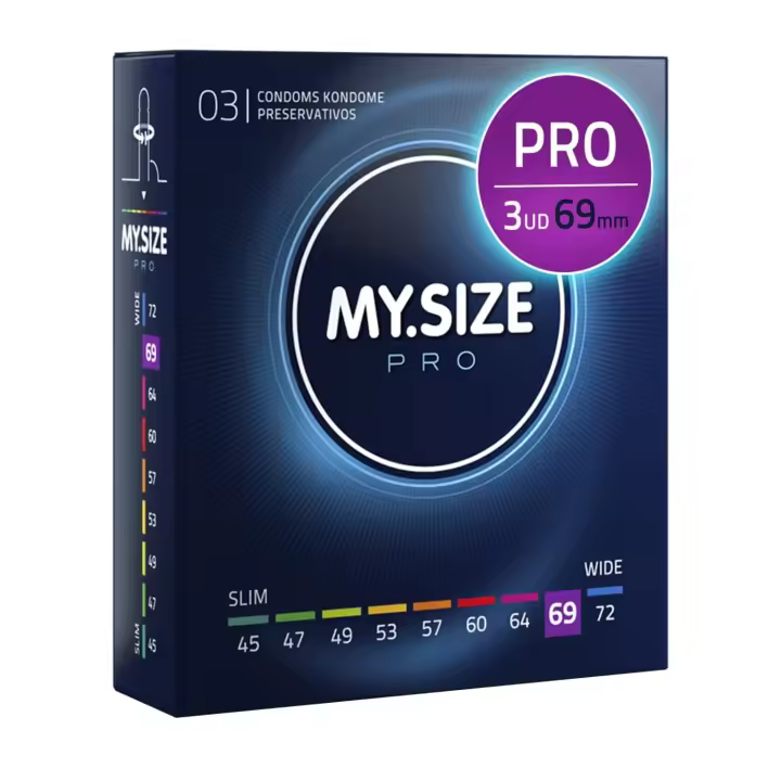 Preservativos XL My.Size Talla 69 Para Penes Grandes Ancho Nominal 69mm Con Paredes Finas De Látex Sin Olor Ni Sabor Compatible Con Lubricantes A Base De Agua - 1