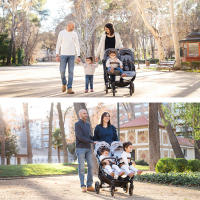 Niu - Silla de paseo Gemelar VentTwin+ para bebes - Ligera, Compacta y Versátil Carro Gemelar: Capazo NO incluido (aparte) - Respaldos y Reposapiés ajustable Chasis de aluminio - capota XXL… - details 0