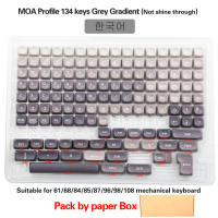 Nuevo Set De Keycaps MOA Gradient Grey PBT 134 Teclas Para Teclados Con Switches Cherry Gateron MX 5-lados Sublimación - details 16
