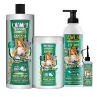 Pack de Tratamiento Rapunzel, Dona Flora Cosméticos, Champú de Biotina, Vitaminas y Castaña de Indias, mas Mascarilla, Tónico y Spray de Peinado con Protección Térmica. Tratamiento de Crecimiento capilar y Anticaida. 1000ml - details 0
