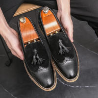 Zapatos De Liderazgo Elegante Para Hombre Casual Formal Slip-on Loafers De Cuero Tassel Para Noche Fiesta Boda Zapatos De Velada - details 14