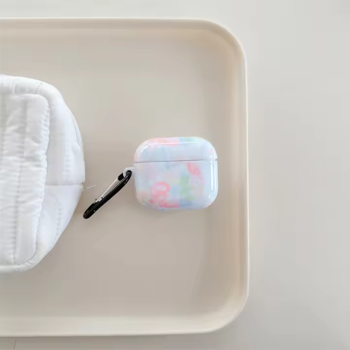 Funda Protectora De Silicona Con Flores De Acuarela Para AirPods 3 2 1 Pro2 pro Cubierta Suave Para Auriculares - 1