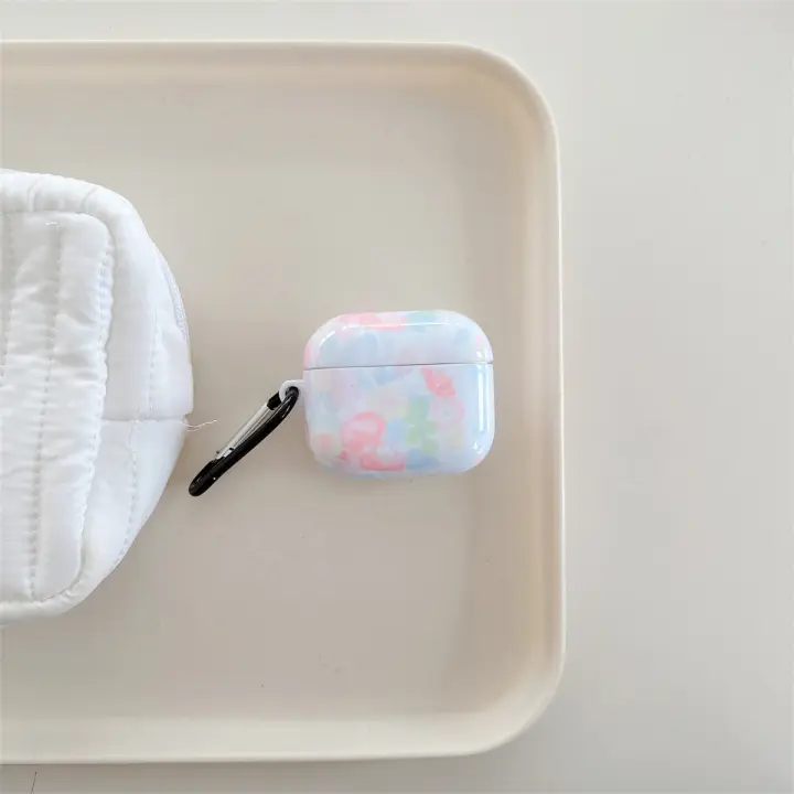 Funda Protectora De Silicona Con Flores De Acuarela Para AirPods 3 2 1 Pro2 pro Cubierta Suave Para Auriculares - 1