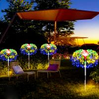 4 Pcs Luces Solares Para Jardín LED Fuegos Artificiales Sensor Exteriores Luz Solar Decorativas Para Paisaje Acera - details 4