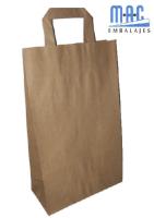 MAC EMBALAJES Bolsa de papel kraft liso 22+10X28 (Pack 50 Unds.) 100% reciclables y respetuosas con el medioambiente - details 1