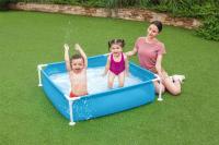 BESTWAY 56217 - Piscina Desmontable Tubular Infantil My First Frame Pools 122x122x30,5 cm Azul - details 1