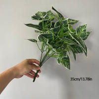 35cm Planta Artificial De 7 Cucharas Hojas De Planta Falsa Scindapsus Para Decoración De Jardín Oficina Casa Y Hotel Material Plástico - details 7