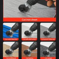 Cortadora De Hojas De Acero Inoxidable Aluminio Y Hierro Con Aditamento De Corte Para Taladro Eléctrico Herramienta De Metalworking DIY - details 4