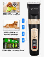 Cortauñas Eléctricas LANGBA Para Mascotas Peluquería Profesional Para Animales Pantalla LCD Recargable USB Para Perros Y Gatos - details 1