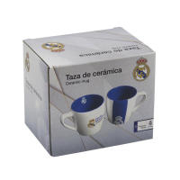Real Madrid Taza Cerámica 380ml, Diseño con Escudo, Producto Oficial Real Madrid, Regalo Cumpleaños Niños, Niñas y Adultos, Navidad, Reyes, Taza Fútbol, color Blanco - details 3