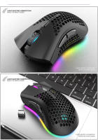 Ratón Gaming Wireless USB 2.4G RGB Luz Honeycomb Recargable BM600 Para PC Laptop Notebook Mouse Despacho Cute Para Jugador - details 12