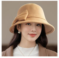 Sombrero De Paja Vintage Con Lazo Elegante Para Mujer Color Sólido Ajustable Para La Primavera Y Otoño Casual - details 10