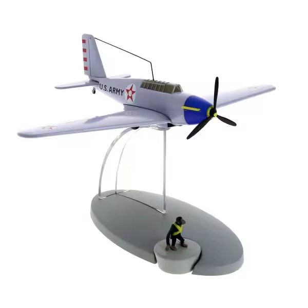 Figura de colección Tintin el avion  Nr. 35de combate americano y Jocko- destino a Nueva York - 1