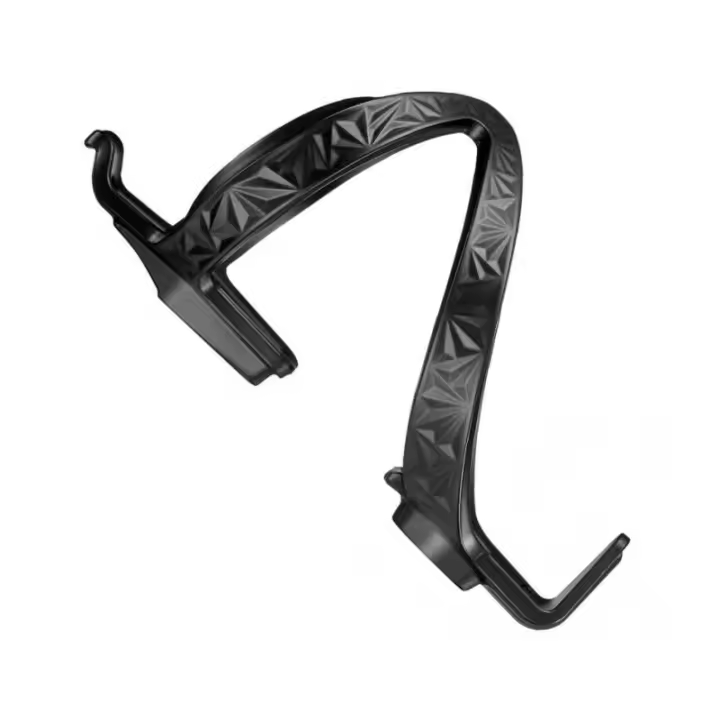 Supacaz - Portabidón Fly Cage Poly Negro para bicicleta de carretera y MTB, fabricado en policarbonato 100%, sistema LockTight Wings, gráficos láser, súper ligero (30 g) y duradero - 1