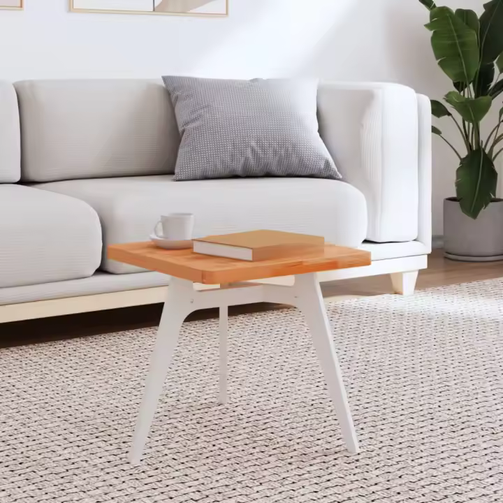 vidaXL Tablero de mesa cuadrado de madera maciza de haya 40x40x2,5 cm - 1