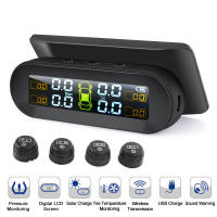Sistema De Seguridad Automotriz TPMS Con Alarma De Presión De Neumáticos Solar Potenciado Monitor De Temperatura Ajustable 360° Para Coche - details 0