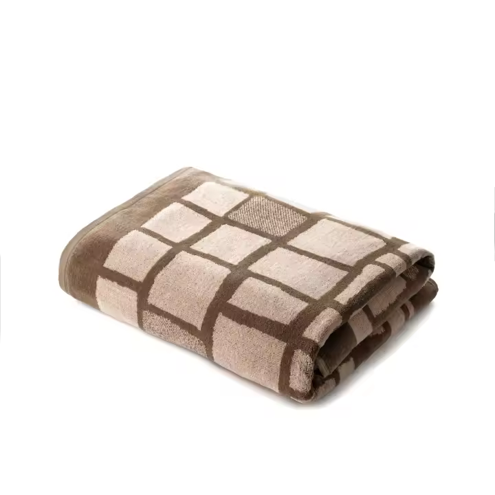 QUALITY TOWELS. TOALLA PLAYA unisex modelo SALINAS. Fabricada en TERCIOPELO en tejido 100% algodón egipcio de 450grs/m2. Tamaño 100x180 cm. - 1