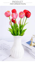 Nueva Flor Artificial Tulipán Multiflorido Suave Y Adhesiva 40cm Toque Real Para Decoración De Hogar Y Sala De Estar - details 5