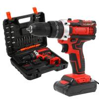 Taladro Atornillador de Impacto 21V Inalámbrico - 32N·m Máximo Par + 30+1 Velocidad | Set Profesional con 2 Baterías para Madera/Metal/Mampostería - details 2