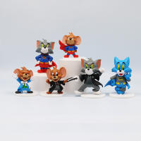 Set De 6 Figuras Pequeñas De Tom El Gato Y Jerry El Ratón Decoración Para Coche Y Escritorio Estilo Divertido Regalo Para Niños - details 1