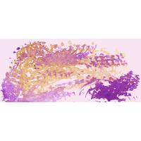 Cuadro decorativo abstracto grande horizontal cuadrado "BRISA"  Acuarela en lienzo Alta Calidad  azul verde claro amarillo magenta rosa purpura Arte contemporáneo natural japandi bohemio para comedores salones danza movimiento vegetación Ref ANA DURAN 370 - details 0