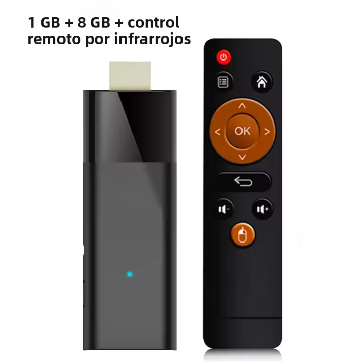 Mini TV Stick Smart Iptv Para Hogar Android 10 Allwinner H313 Quad Core Dual 2.4G5GWIFI 2G16GB Bluetooth 4K HDR10+ Con Control Remoto Incluido - 1