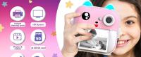 Cámara de impresión instantánea para niños - 1080P HD, 48MP, tarjeta 32G, Bluetooth, aplicación gratuita, 5 rollos de papel de impresión, pegatinas, filtros divertidos, regalo para niños y niñas - Cámara rosa para niños de 3 a 12 años - details 0