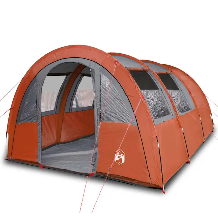 vidaXL Tienda de Campaña con Túnel 4 Personas Impermeable Toldo Color Gris,  Azul,  Verde y mas - 1