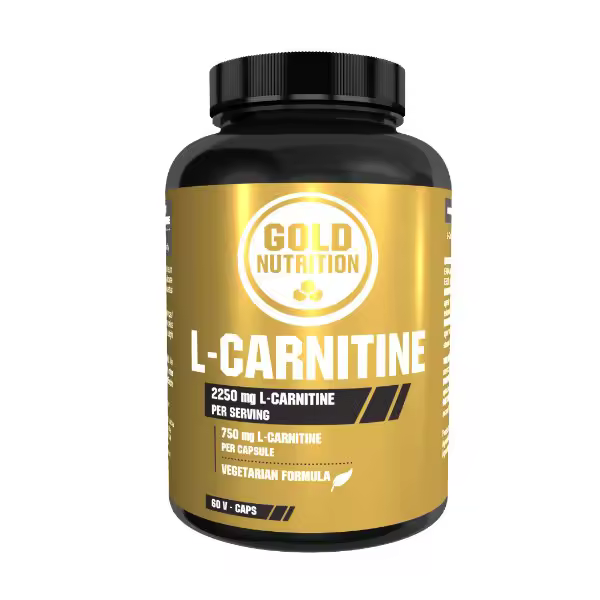 GoldNutrition L-Carnitine 750 mg - Suplemento de L-Carnitina - 60 cápsulas - Ayuda a metabolizar las grasas - Encapsulado - Mejora la energía - Promueve la salud metabólica. - 1