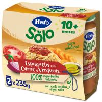 Hero Baby Pack Tarritos Trocitos Espaguetis con Carne y Verduras. Para Bebés de a Partir de 10 meses. 6 Bipacks de 3x235gr - details 0