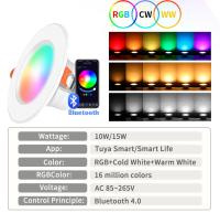 Tuya Smart LED Downlight Bluetooth Luz De Spot Revestida Con Plástico Dimmer Remoto Control APP Compatible Con Alexa Y Google Home RGB+CW+WW AC85-265V 15W - details 5