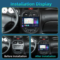 Podofo Radio de coche Android 2 Din para Peugeot 206 206CC Citroen C2 2002-2010 Carplay 8+128GB AI Voice WIFI+4G DSP GPS Navegación Multimedia Reproductor de Video - details 1