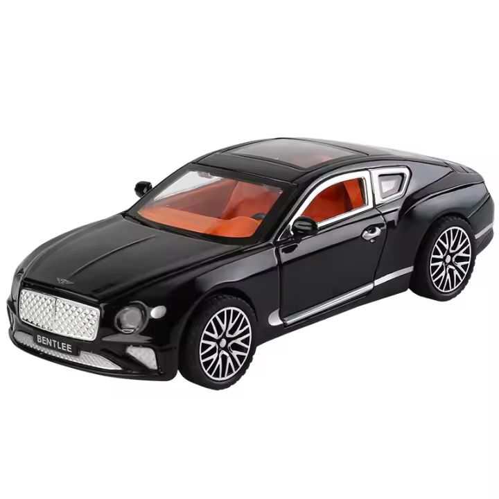 Coche De Escala 1:32 Continental GT De Aleación De Metal Con Sonido Y Luz Vehículo De Retroceso Para Juguete Regalo De Cumpleaños Para Niños Simulación Colección - 1